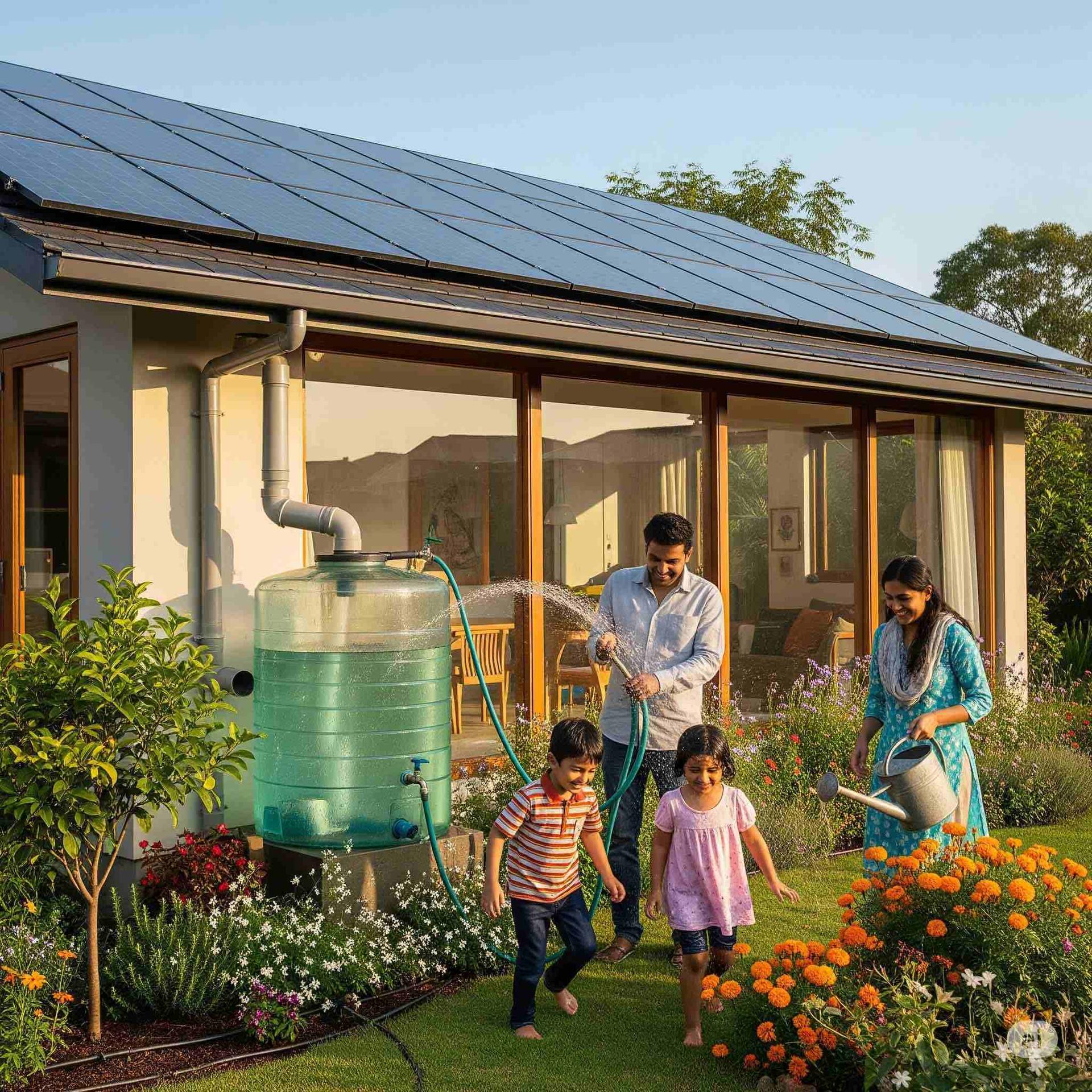 Man monitoring central heating meter