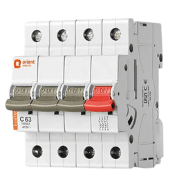 MCB Triple Pole with Neutral B Curve